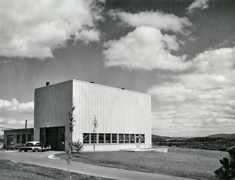 Original PSBR building after completion of construction in 1954
