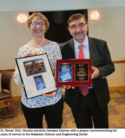 Candace and Unlu at Retirement Luncheon